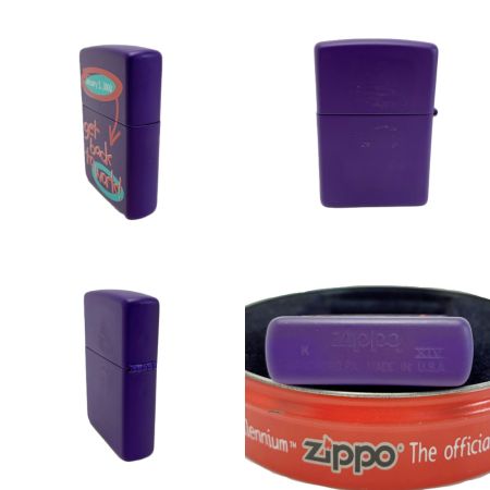  ZIPPO ジッポー オイルライター 1999年製 get back to work!  MILLENNIUM SERIES パープル