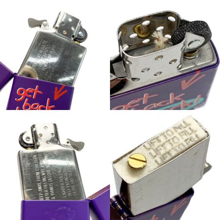  ZIPPO ジッポー オイルライター 1999年製 get back to work!  MILLENNIUM SERIES パープル