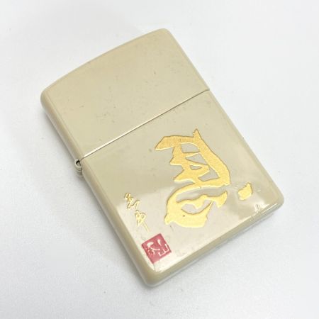  ZIPPO ジッポー ライター 2001年製 開運 左馬 本金蒔絵 漆 春山 木箱入り