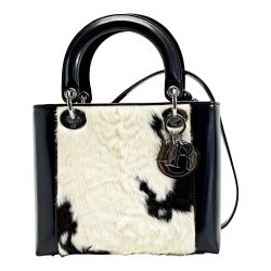 ☆☆ Christian Dior クリスチャンディオール レディディオール ブラック×ホワイト 2WAYバッグ レディース シルバー金具 布袋有 Bランク