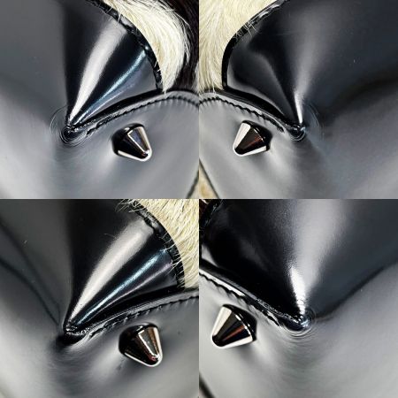  Christian Dior クリスチャンディオール レディディオール ブラック×ホワイト 2WAYバッグ レディース シルバー金具 布袋有