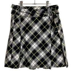 ☆☆ BURBERRY LONDON バーバリーロンドン スカート チェック柄 サイズ 13号 レディース FXB13-010-10 グレー×ブラック Bランク