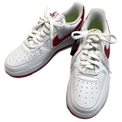 ☆☆ NIKE ナイキ AIR FORCE 1 ネクスト ネイチャー スニーカー DV3808-105 ホワイト×レッド  SIZE 25.5cm メンズ Sランク
