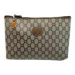 GUCCI グッチ OLD GUCCI コスメポーチ 中ミラー 256998 ブラウン 