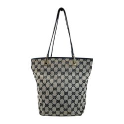 ☆☆ GUCCI グッチ GGキャンバス トートバッグ 002･1099 ネイビー キャンバス×レザー Cランク