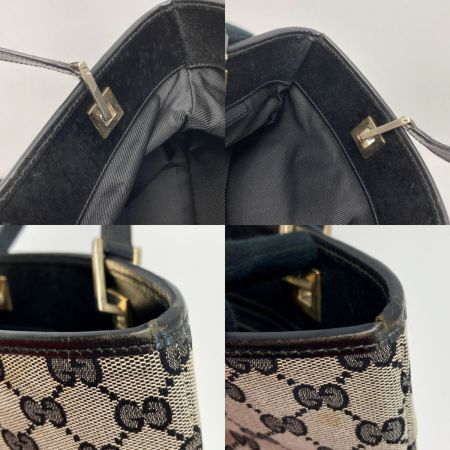  GUCCI グッチ GGキャンバス トートバッグ 002･1099 ネイビー キャンバス×レザー