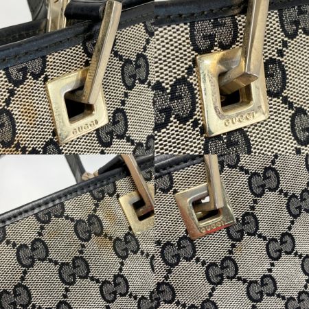  GUCCI グッチ GGキャンバス トートバッグ 002･1099 ネイビー キャンバス×レザー