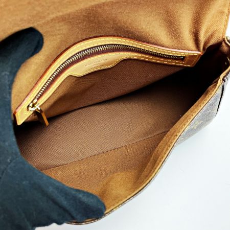  LOUIS VUITTON ルイヴィトン モノグラム ミニルーピング M51147 ブラウン ハンドバッグ レディース ゴールド金具