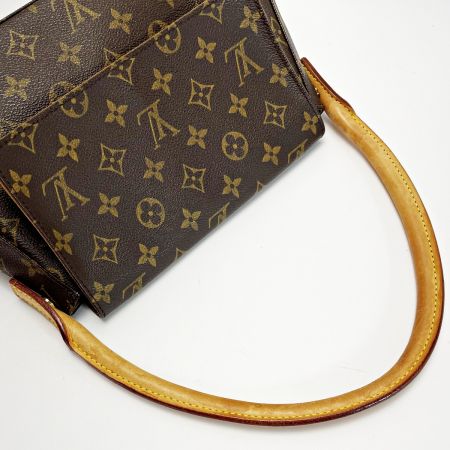  LOUIS VUITTON ルイヴィトン モノグラム ミニルーピング M51147 ブラウン ハンドバッグ レディース ゴールド金具