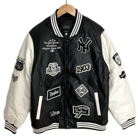  MLB スタジャン ジャケット サイズ L メンズ ブラック×ホワイト