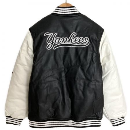  MLB スタジャン ジャケット サイズ L メンズ ブラック×ホワイト