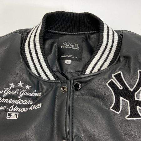  MLB スタジャン ジャケット サイズ L メンズ ブラック×ホワイト