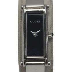 ☆☆ GUCCI グッチ バングルウォッチ 1500L ブラック クォーツ レディース 腕時計 Cランク