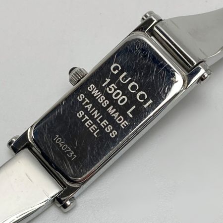  GUCCI グッチ バングルウォッチ 1500L ブラック クォーツ レディース 腕時計