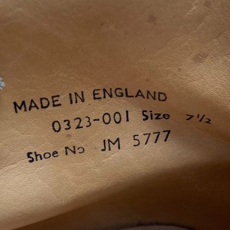  JOHN MOORE ブーツ 5777 ブラウン サイズ 7 1/2 メンズ made in England