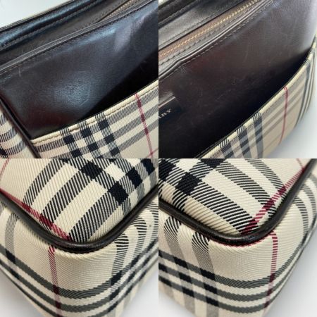  BURBERRY バーバリー ノバチェック ショルダーバッグ ベージュ キャンバス/レザー