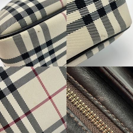  BURBERRY バーバリー ノバチェック ショルダーバッグ ベージュ キャンバス/レザー