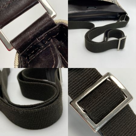  BURBERRY バーバリー ノバチェック ショルダーバッグ ベージュ キャンバス/レザー
