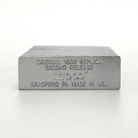 ZIPPO ジッポー ライター 1932レプリカ セカンドリリース シルバー ブラッシュドクローム 缶ケース有