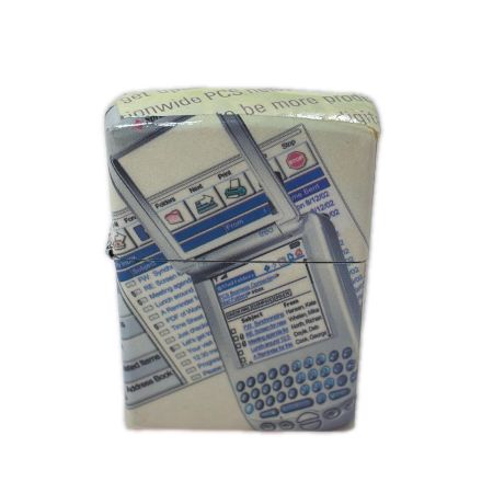  ZIPPO ジッポー オイルライター 2001年製 CELL PHONE DOWNTOWN DESIGN STUDIO 箱有