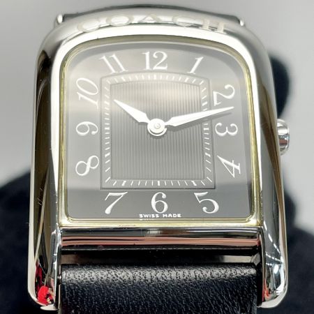  COACH コーチ レザー ブラック W522 クォーツ レディース 腕時計