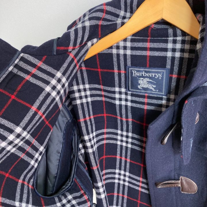 【美品】Burberrys'バーバリーネイビー ダッフルコート ノバチェック　M バーバリー ダッフルコート ロング ネイビー ノバチェック 160