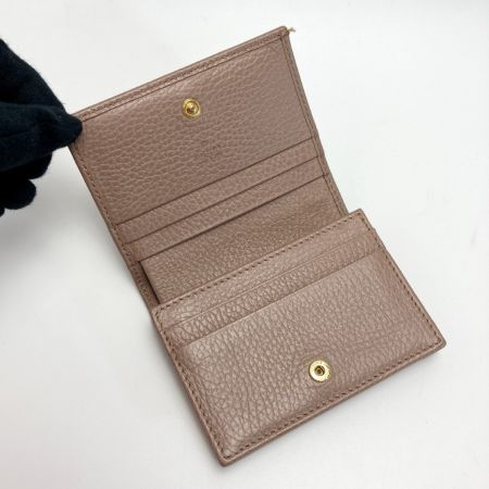  GUCCI グッチ GGマーモント ２つ折り財布 456126･493075 ベージュ レザー コンパクトウォレット 布袋有