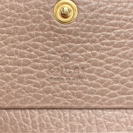  GUCCI グッチ GGマーモント ２つ折り財布 456126･493075 ベージュ レザー コンパクトウォレット 布袋有