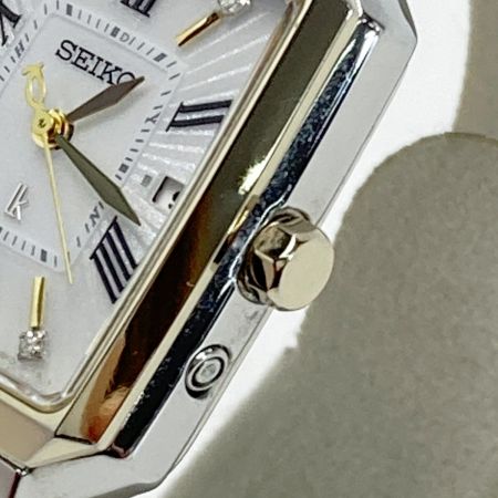  SEIKO セイコー ルキア 25周年記念 限定モデル 1B32-0AP0 ホワイト 電波ソーラー レディース 腕時計 LUKIA