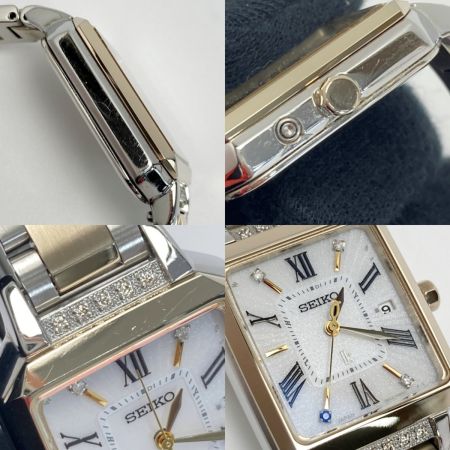  SEIKO セイコー ルキア 25周年記念 限定モデル 1B32-0AP0 ホワイト 電波ソーラー レディース 腕時計 LUKIA