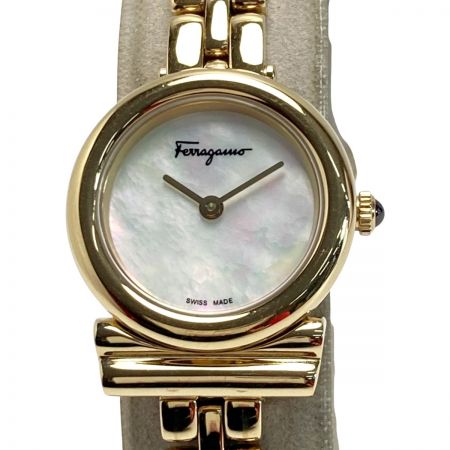  Salvatore Ferragamo サルヴァトーレフェラガモ ガンチーニ SFIK-121917910364 シェル文字盤 クォーツ レディース 腕時計
