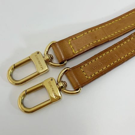  LOUIS VUITTON ルイヴィトン ヌメ革 レザー ベージュ ゴールド金具 100cm ショルダーストラップ  バッグ用アクセサリー ゴールド金具