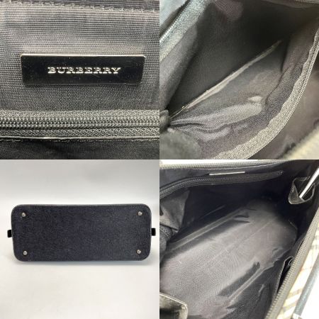  BURBERRY バーバリー キャンバス×レザー ノバチェック ハンドバッグ  レディース