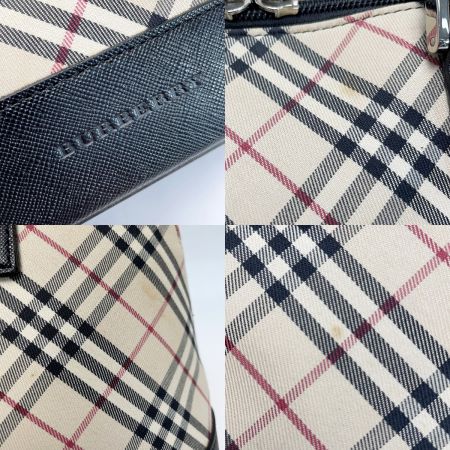  BURBERRY バーバリー キャンバス×レザー ノバチェック ハンドバッグ  レディース