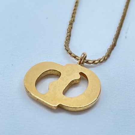  Christian Dior クリスチャンディオール レディース ネックレス CDロゴ ゴールド