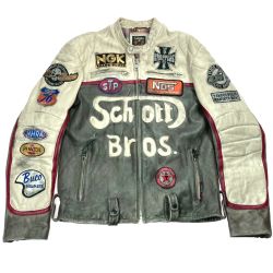 ☆☆ Schott ショット レザージャケット サイズ L メンズ 3171013 ホワイト Cランク