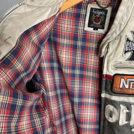  Schott ショット レザージャケット サイズ L メンズ 3171013 ホワイト
