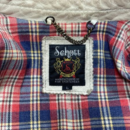  Schott ショット レザージャケット サイズ L メンズ 3171013 ホワイト
