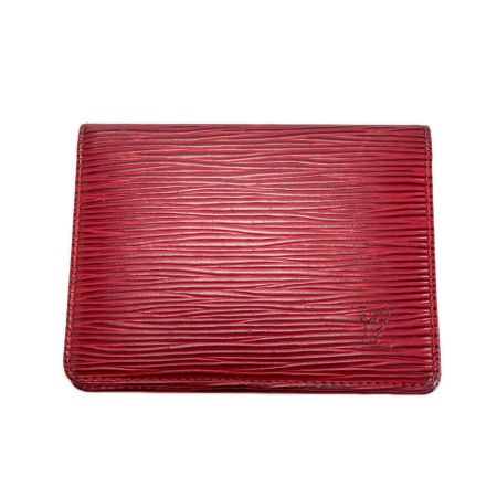 LOUIS VUITTON ルイヴィトン エピ ポルト2カルト カードケース M63207 カスティリアンレッド レザー 