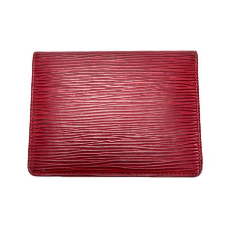 LOUIS VUITTON ルイヴィトン エピ ポルト2カルト カードケース M63207 カスティリアンレッド レザー 