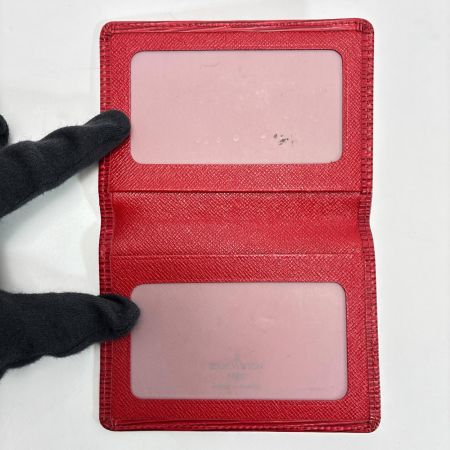 LOUIS VUITTON ルイヴィトン エピ ポルト2カルト カードケース M63207 カスティリアンレッド レザー 