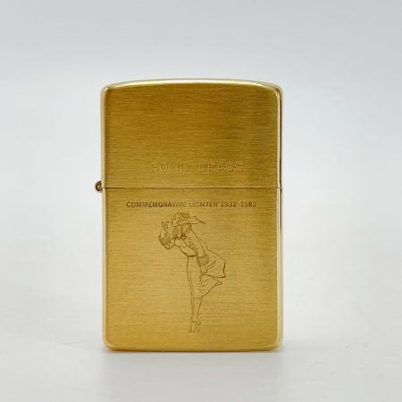  ZIPPO ジッポー SOLID BRASSBRUSH BRASS COMMEMORATIVE 1932-1982 1987 WINDY オイルライター
