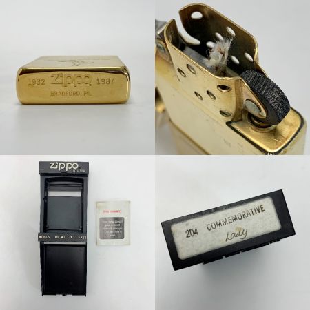  ZIPPO ジッポー SOLID BRASSBRUSH BRASS COMMEMORATIVE 1932-1982 1987 WINDY オイルライター