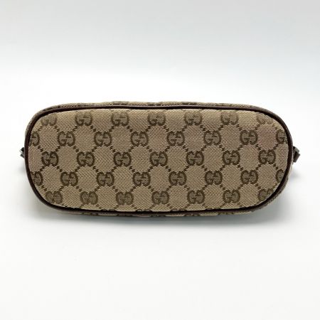  GUCCI グッチ GGキャンバス アクセサリポーチ 07198 ブラウン ハンドバッグ キャンバス×レザー