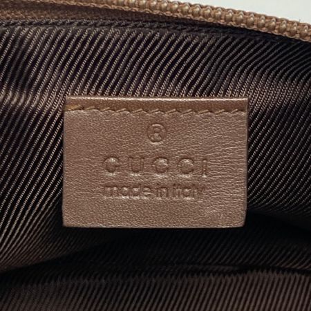  GUCCI グッチ GGキャンバス アクセサリポーチ 07198 ブラウン ハンドバッグ キャンバス×レザー