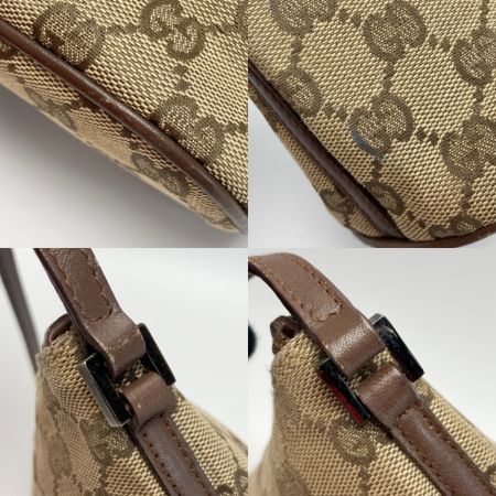  GUCCI グッチ GGキャンバス アクセサリポーチ 07198 ブラウン ハンドバッグ キャンバス×レザー