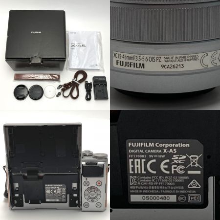  FUJIFILM フジフィルム ミラーレス一眼 レンズキット X-A5 ブラウン 箱付き