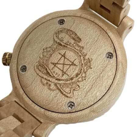  NOZ ノズ ピンクオパール メープル天然木バンド ピンク クォーツ レディース 腕時計