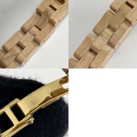  NOZ ノズ ピンクオパール メープル天然木バンド ピンク クォーツ レディース 腕時計