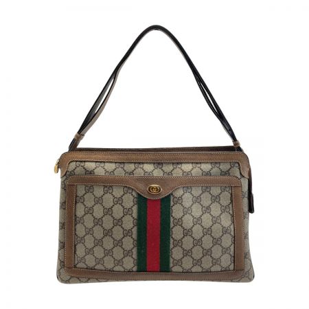  GUCCI グッチ オールドグッチ シェリーライン ショルダーバッグ 010.378 ブラウン 2WAY ハンドバッグ